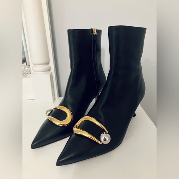 Alexandre Birman Black Leather Booties - Picture 1 of 4